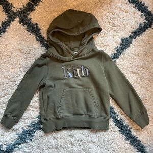 Kith Olive Green Toddler Hoodie Size 4T